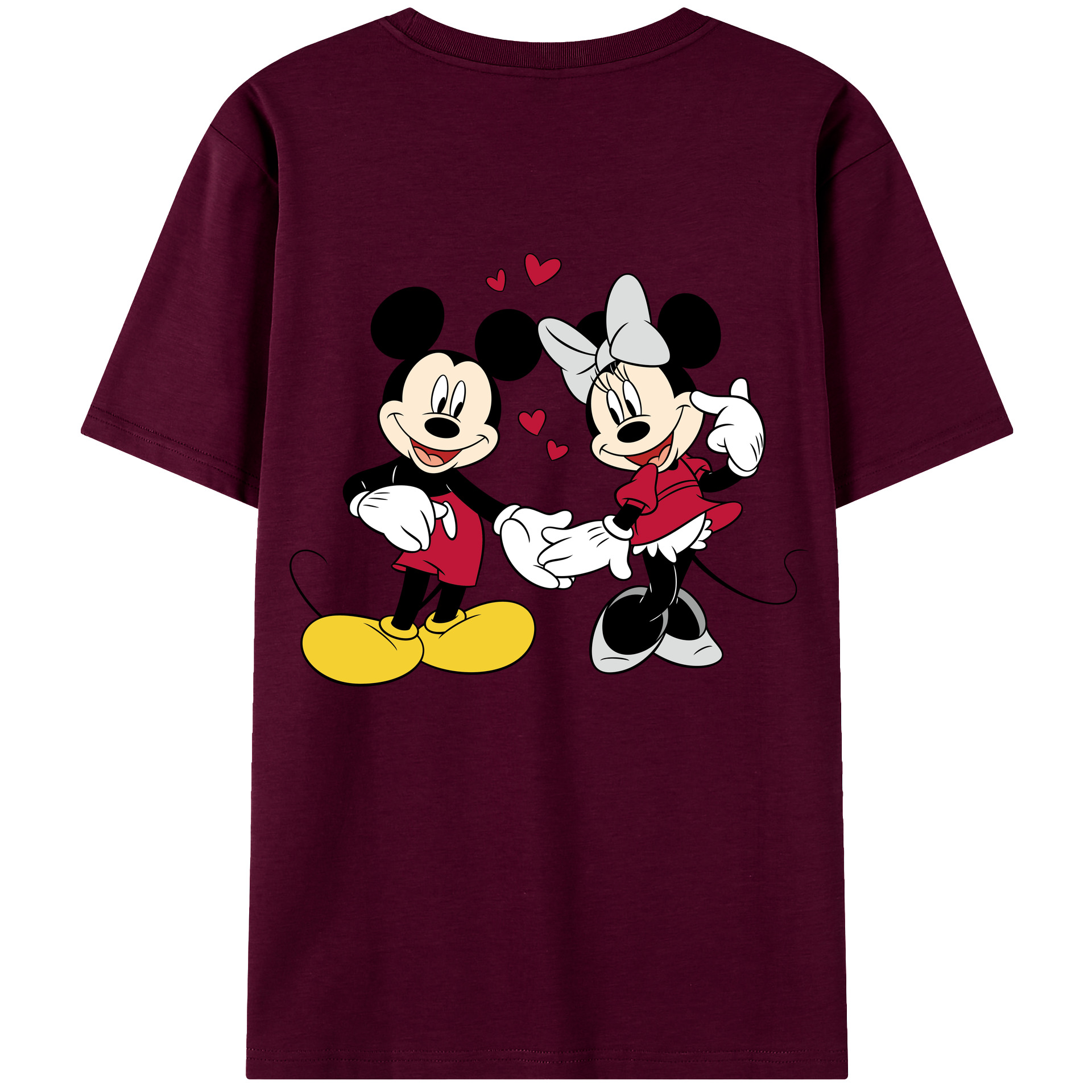 （画像用） ミッキーマウス Mickey Mouse レディース半袖Tシャツ(バックプリント)